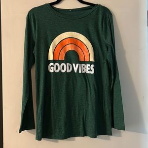 Good Vibes long sleeve tee size M